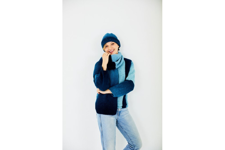 Sweater, Hat & Scarf Chunky 10188
