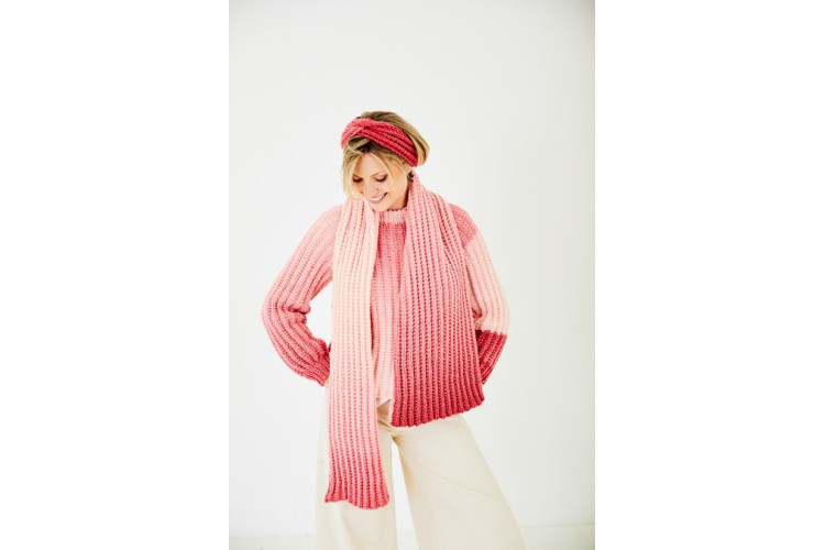 Sweater, Headband & Scarf Chunky 10187