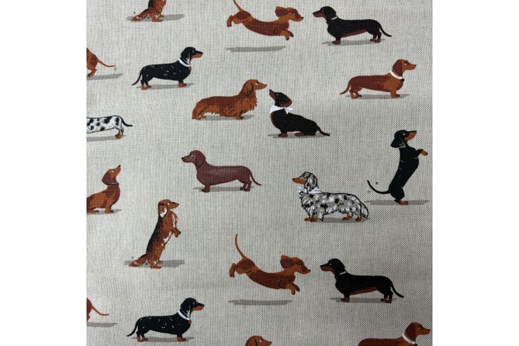 Teckels Daschund Linen Look