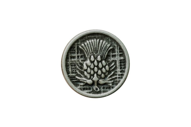 Thistle Button 14mm Silver