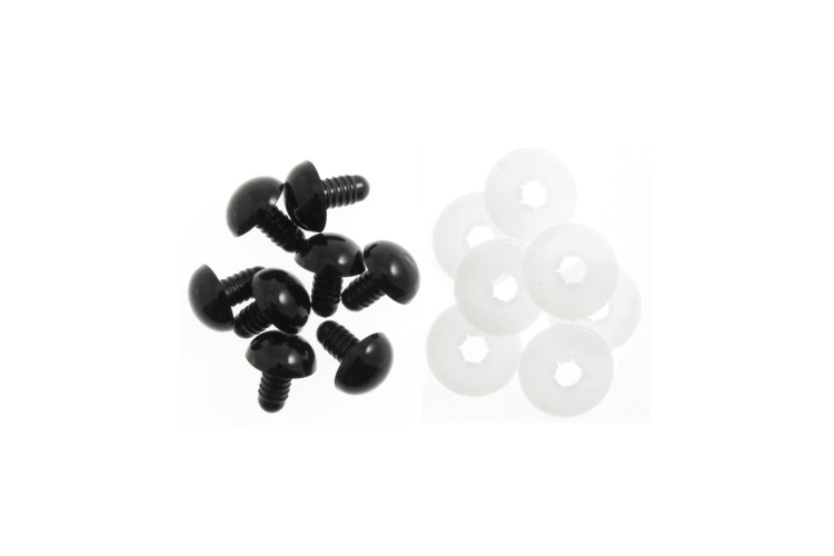 Toy Eyes Solid 9mm Black Individual