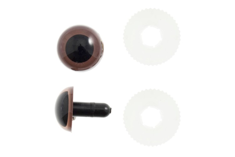 Toy Eyes Teddy 15mm Brown 4pk