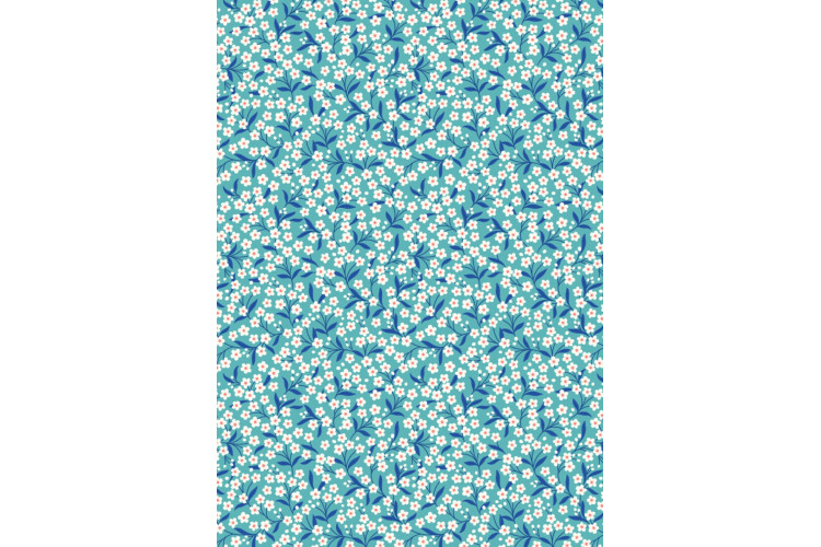 Turquoise & Blue Flower Sprigs