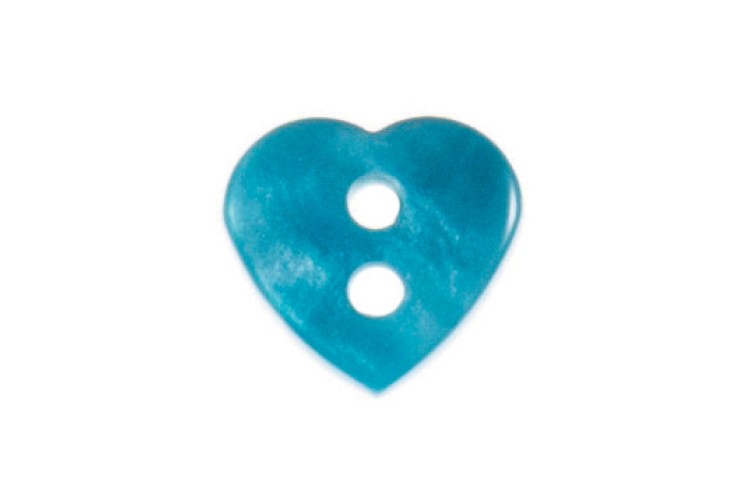 Turquoise, Heart Button 11mm G437418