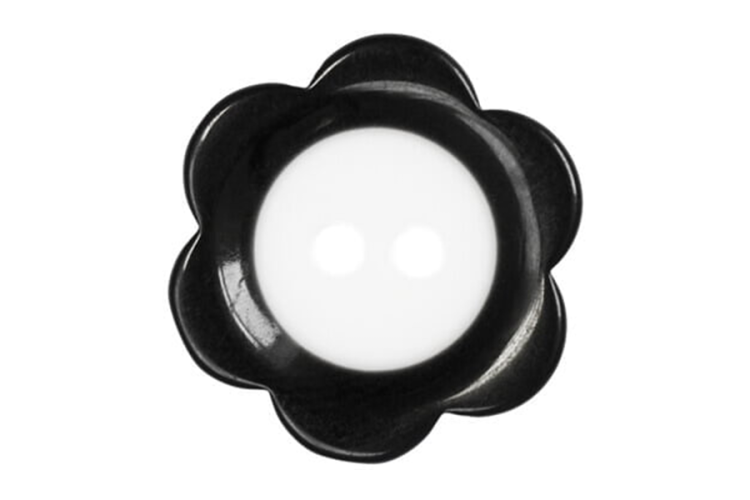 Two Hole Colour Edge Flower Buttons 11mm