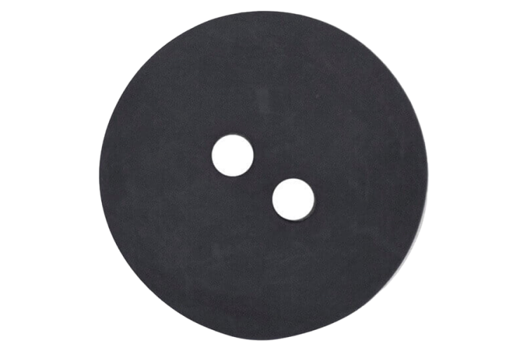 Black Two Hole Matt Finish Black Buttons 14mm