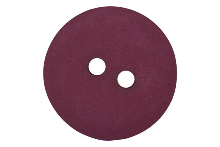 Burgundy Two Hole Matt Finish Buttons 14mm