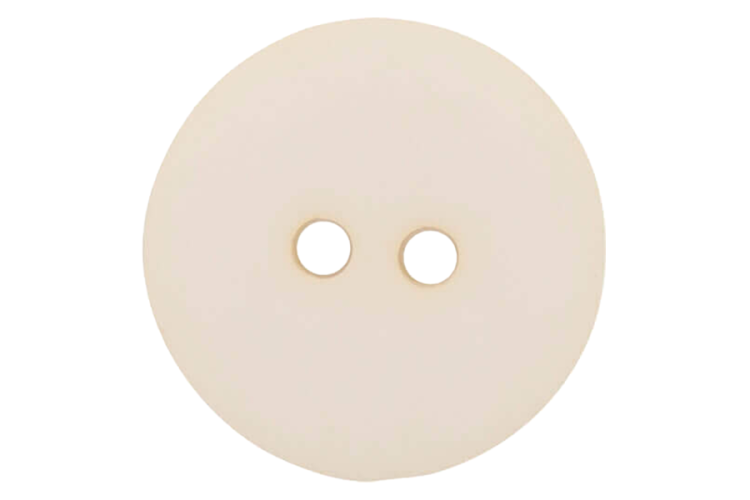 Cream Two Hole Matt Finish Buttons 14mm