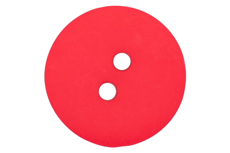 Red Two Hole Matt Finish Buttons 14mm