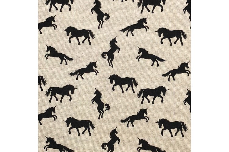 Unicorn Black Linen