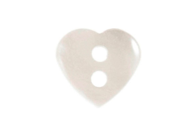 White, Heart Button 11mm G437418