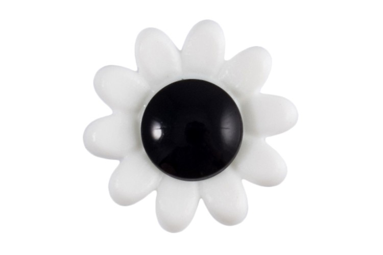 White and Navy Flower Buttons 14mm 2B\240