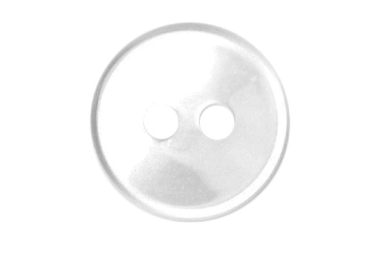 White Button 10mm 2B\1216