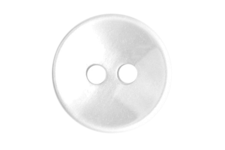 White Button 11mm 2 Hole