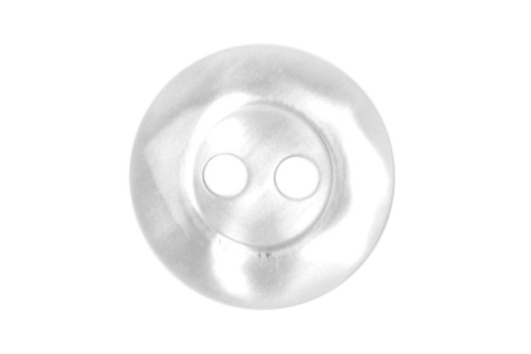 White Button 11mm 2 Hole