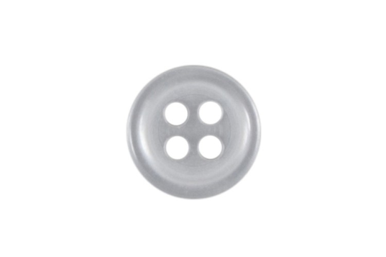 White Button 8mm 4 Hole