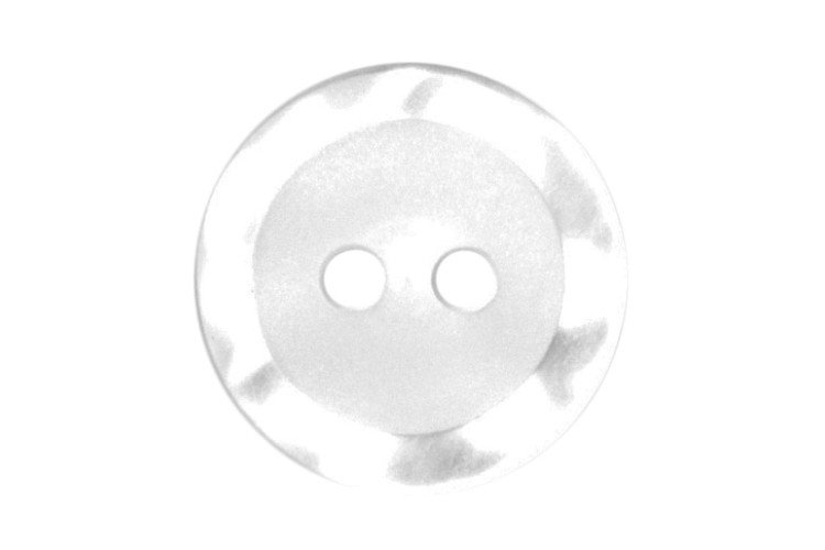 White Rimmed 14mm Buttons