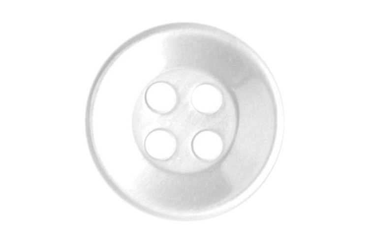White Rimmed Button 11mm