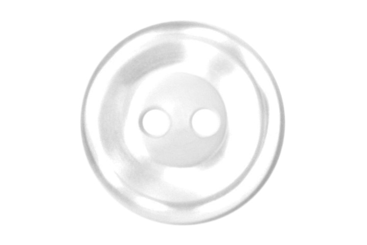 White Rimmed Button 14mm