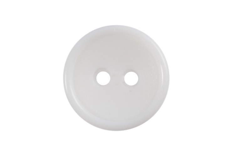 White Rimmed Button 14mm