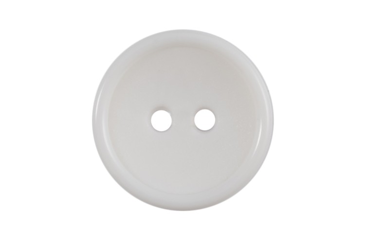 White Rimmed Button 16mm