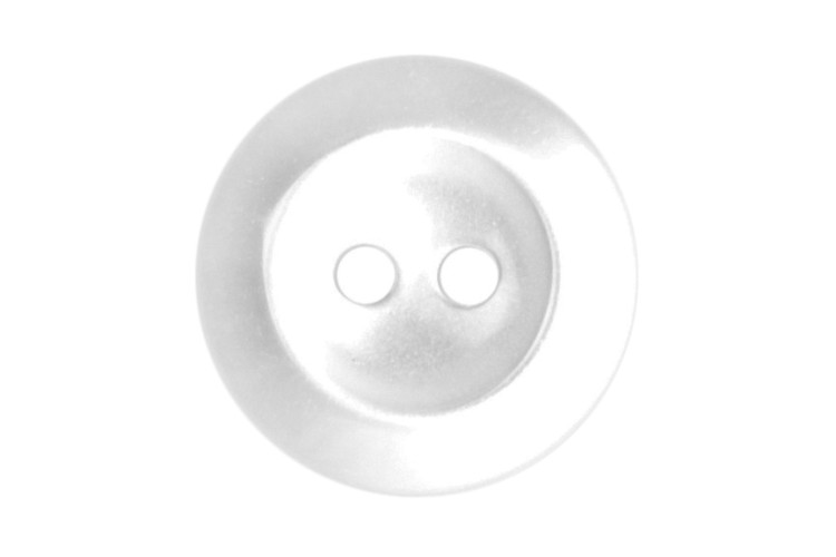 White Rimmed Button 16mm