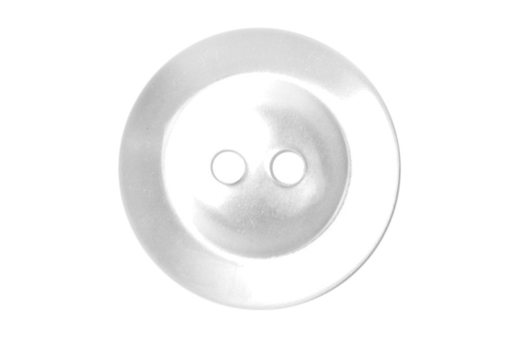 White Rimmed Button 19mm
