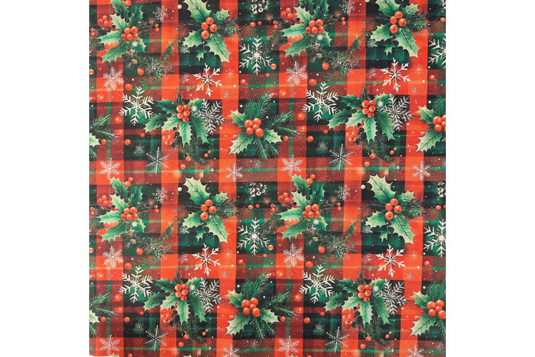 Winterberry Plaid Linen Look