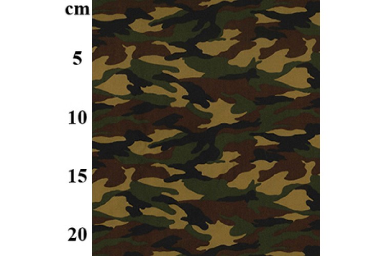 Woodland Camo Cotton Poplin