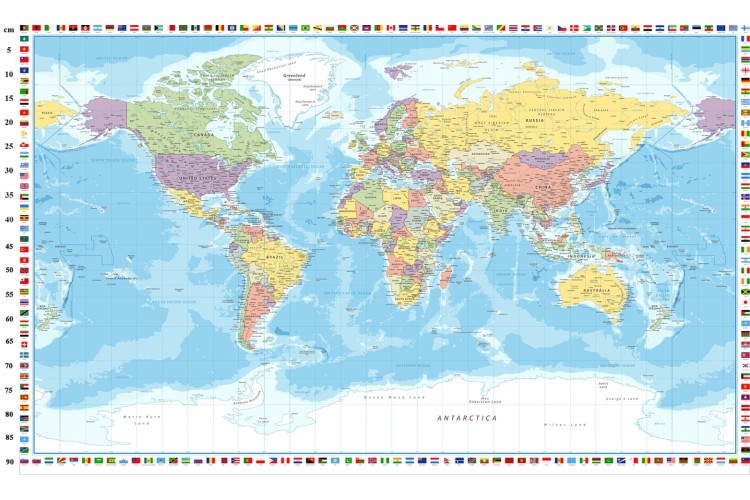 World Map Panel - Freelance Fabrics