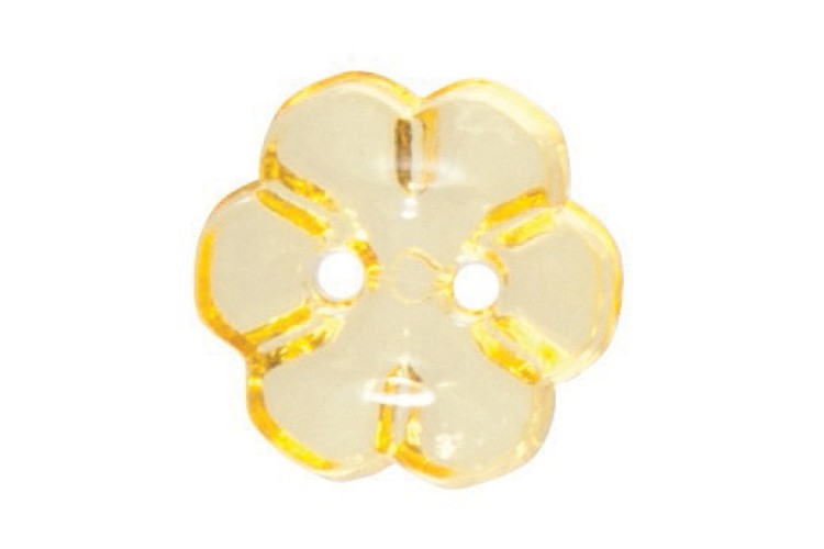 Yellow Flower Button 12mm 2 Hole