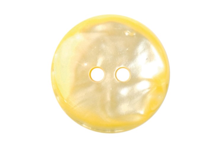 Yellow Pearl Button 19mm