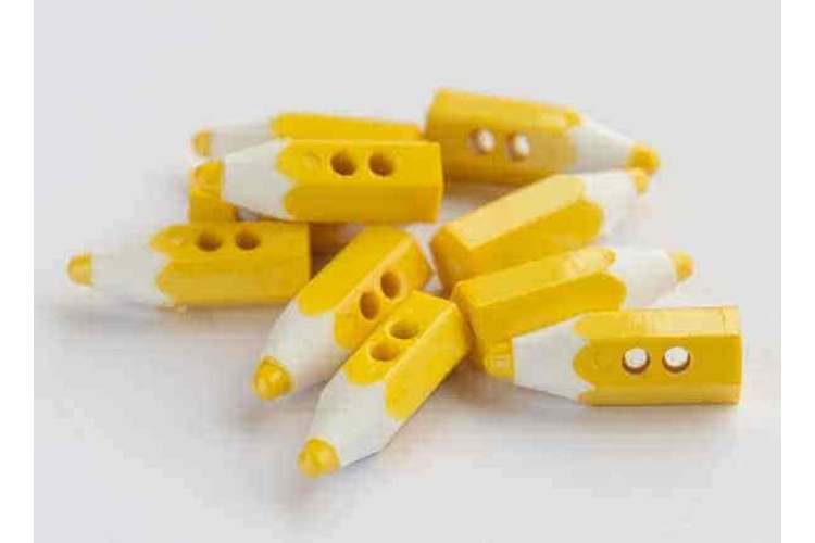 Yellow Pencil 19mm Button