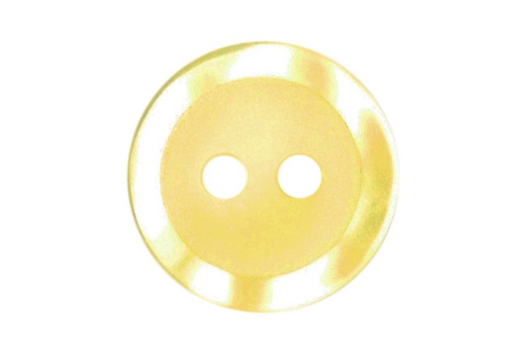 Yellow Rimmed Button 11mm