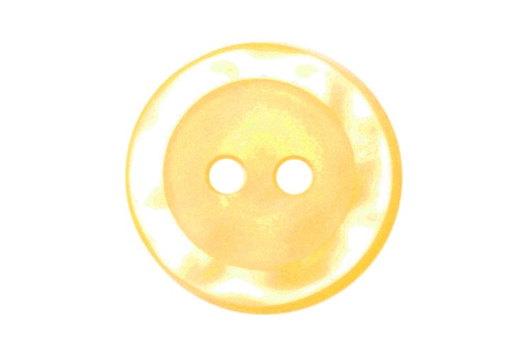 Yellow Rimmed Button 14mm