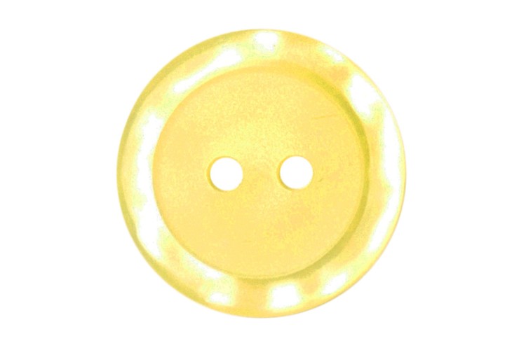 Yellow Rimmed Button 16mm