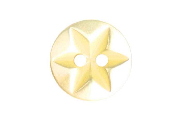 Yellow Star Button 10mm 2B\0215