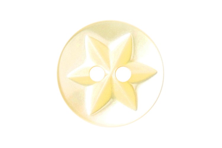 Yellow Star Button 15mm 2B\1177